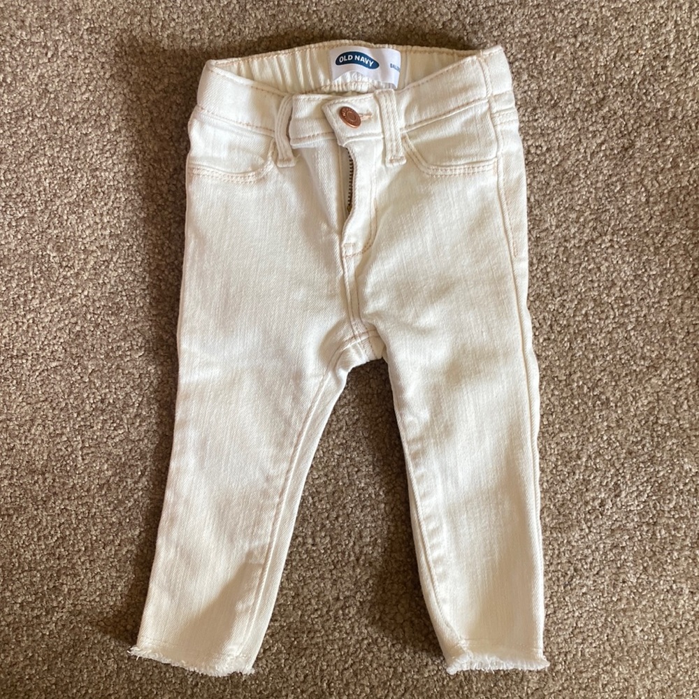 White/ivory ballerina jeans